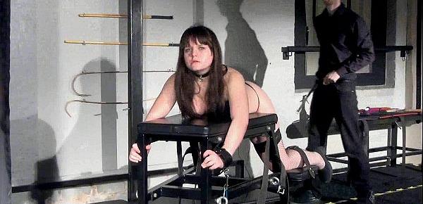  Whipped Louise in amateur spanking to tears and private submissives hellpain